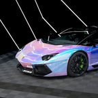 Mirror Rainbow Chrome White Vinyl Wrap