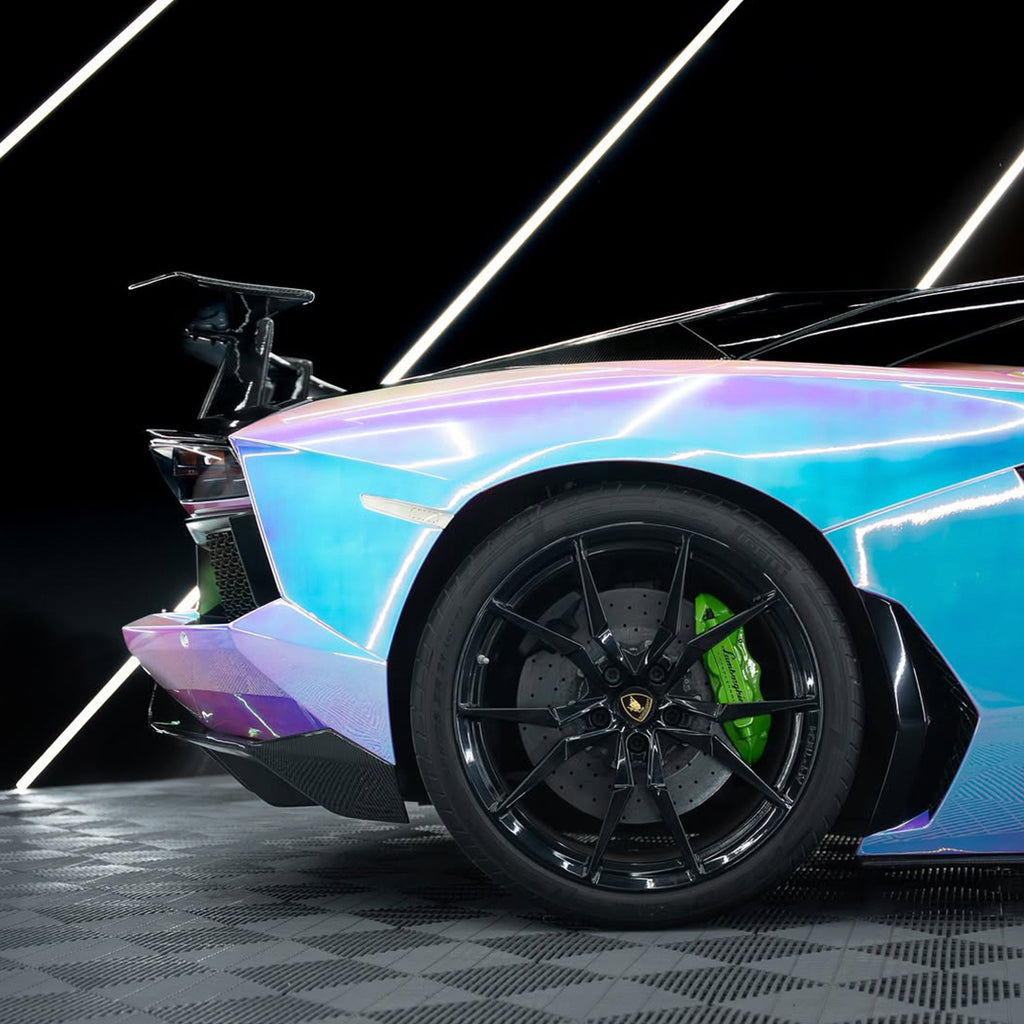 Mirror Rainbow Chrome White Vinyl Wrap