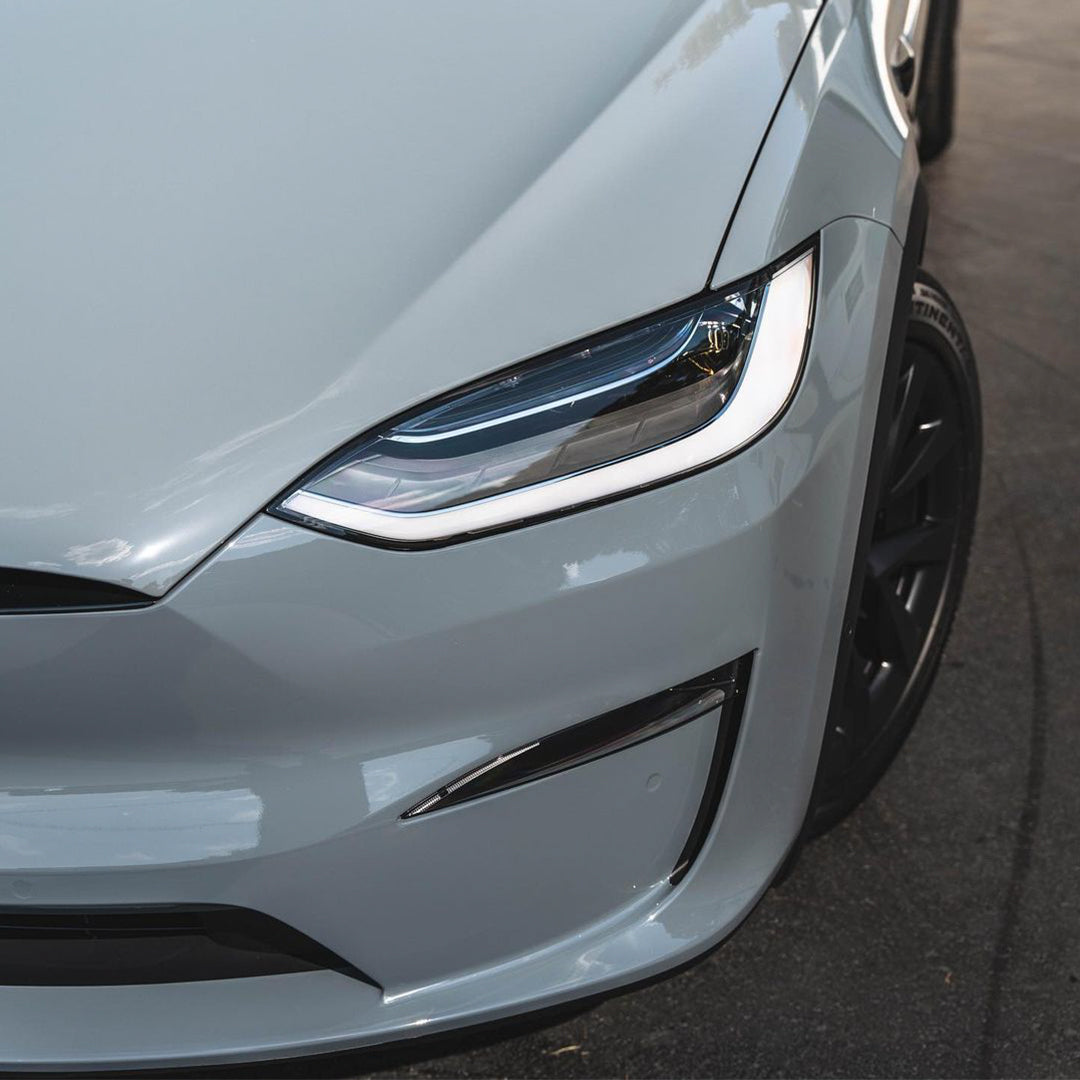 ModelX|Glossy Nardo Gray vinyl wrap|Eowra