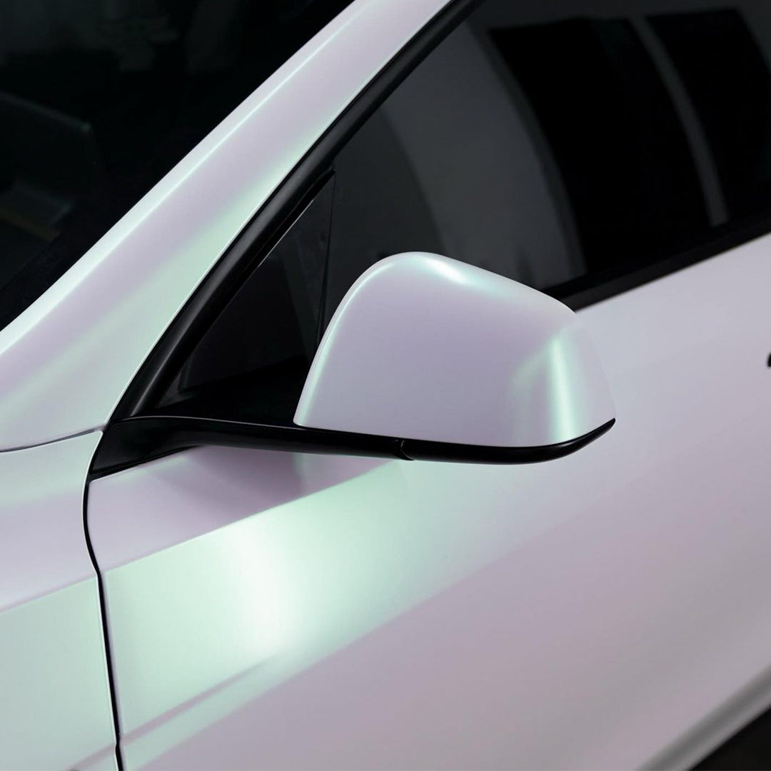 ModelY|Glitter Metallic Matte Aurora White Vinyl Wrap|Eowrap