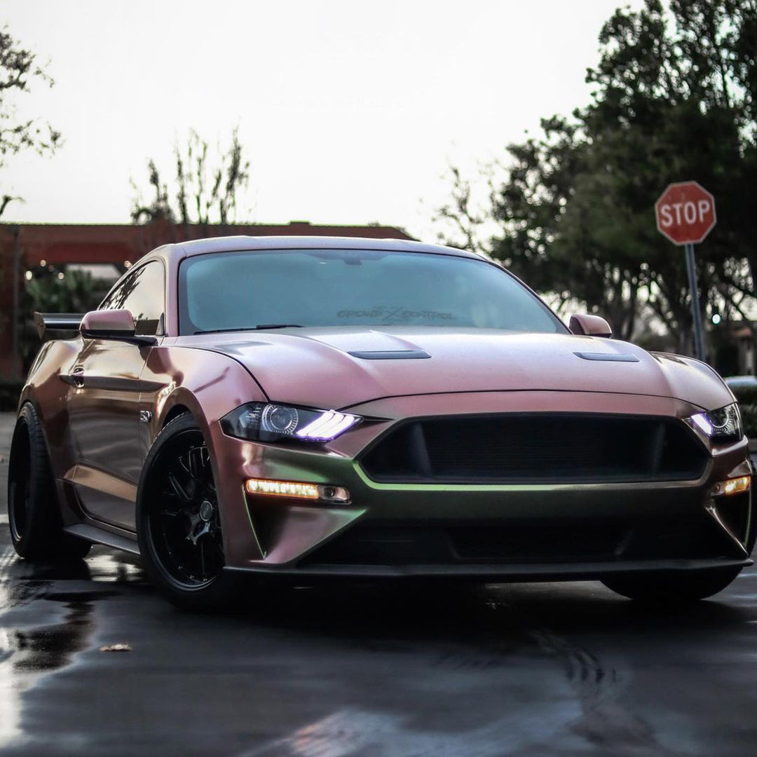 Mustang|Glitter Metallic Purple Green Vinyl Wrap|Eowrap