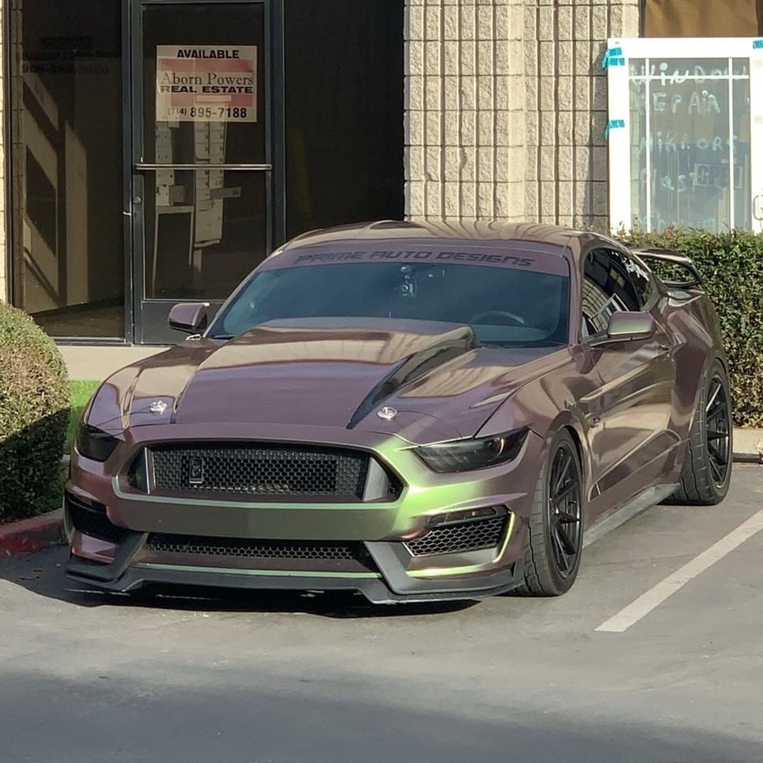 Mustang|Glitter Metallic Purple Green Vinyl Wrap|Eowrap