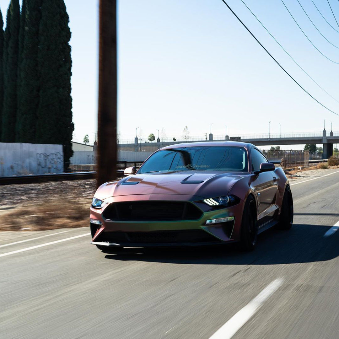 Mustang|Glitter Metallic Purple Green Vinyl Wrap|Eowrap