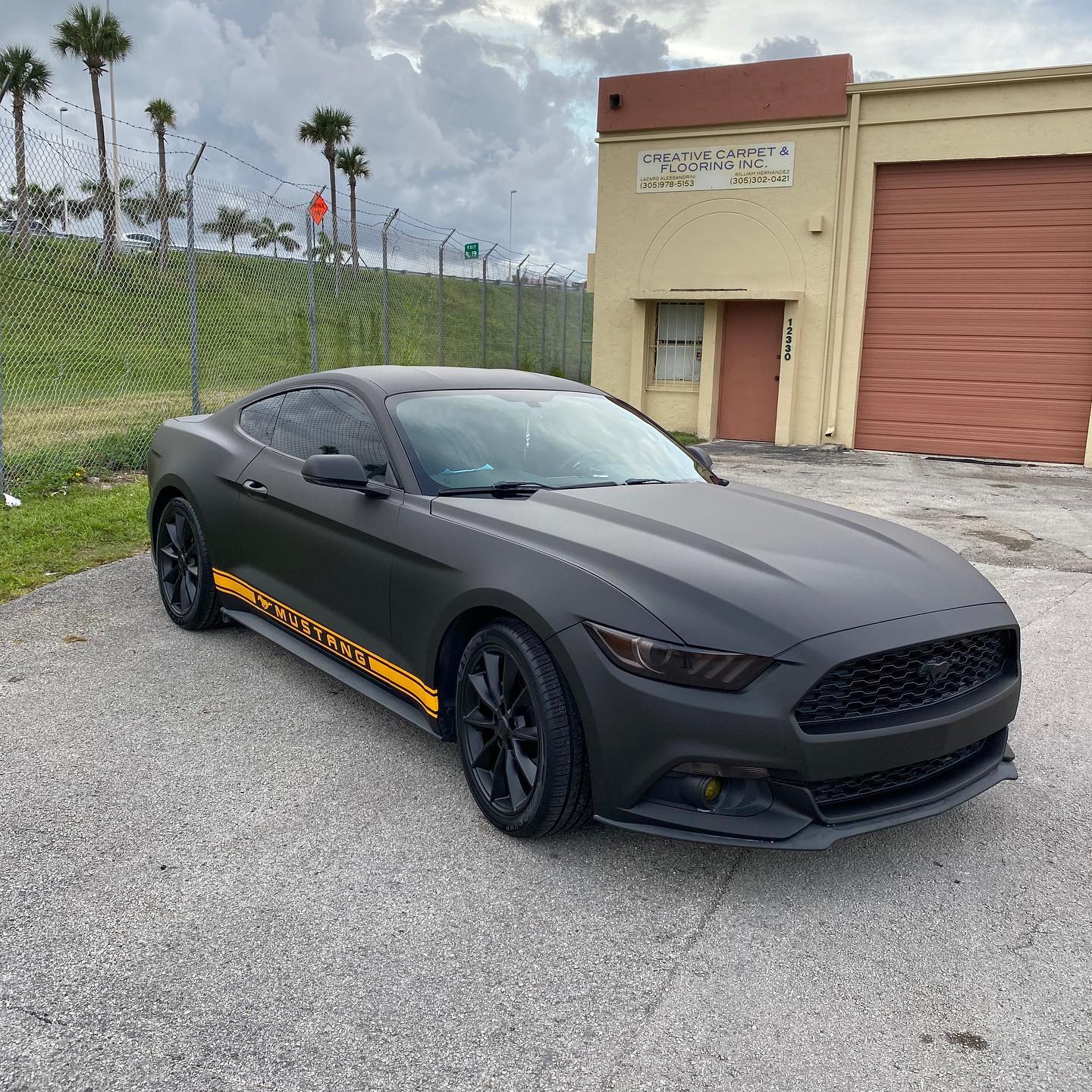 Mustang|Matte Black Vinyl Wrap|Eowrap