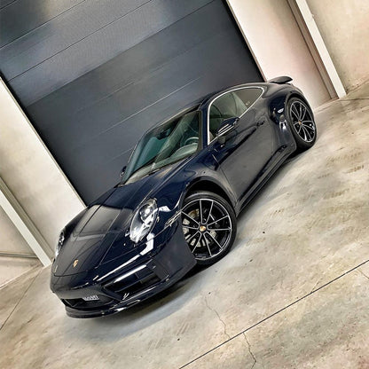 Porsche 911|Glossy Metallic Glitter Black Blue Vinyl Wrap|Eowrap