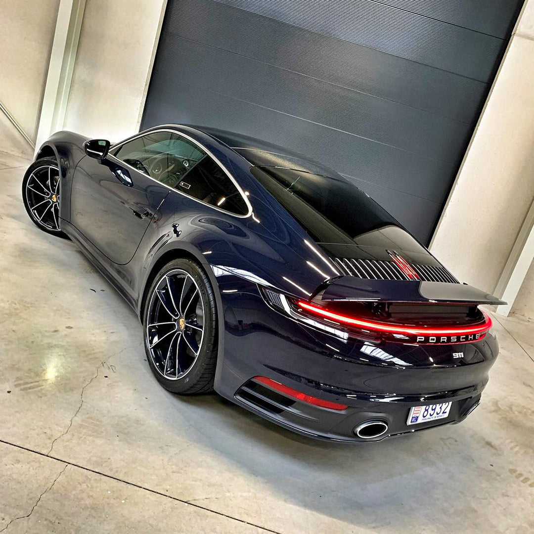 Porsche 911|Glossy Metallic Glitter Black Blue Vinyl Wrap|Eowrap