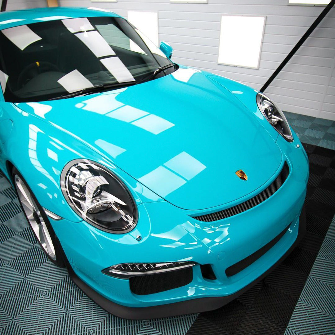 Porsche 911|Super Glossy Miami Blue Vinyl Wrap|Eowrap