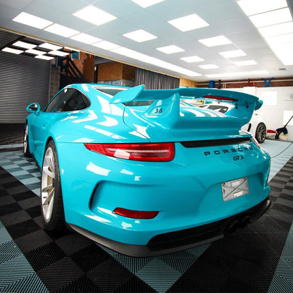 Porsche 911|Super Glossy Miami Blue Vinyl Wrap|Eowrap