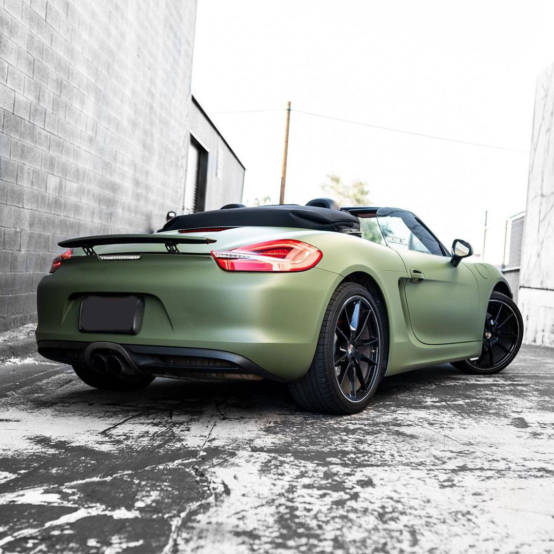 Porsche Boxster|Matte Military Green Vinyl Wrap|Eowrap