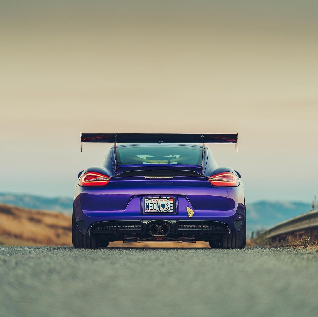 Porsche Cayman|Glossy Metallic Midnight Purple Vinyl Wrap|Eowrap