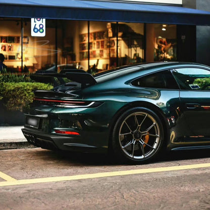 Porsche|Glossy Metallic British Racing Green Car Wrap|Eowrap