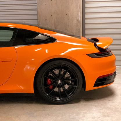 Porsche|High Gloss Orange Vinyl Wrap|Eowrap