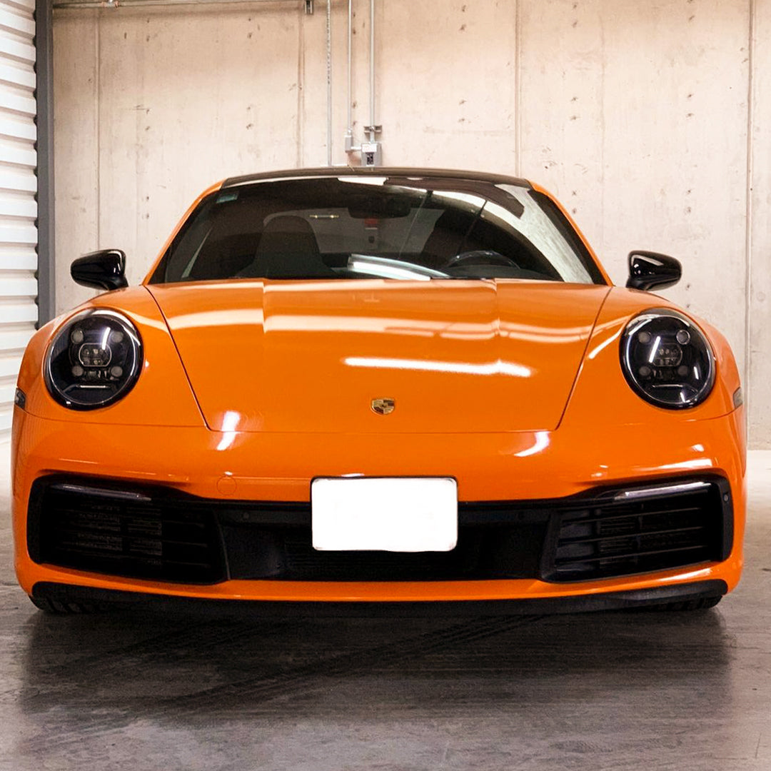 Porsche|High Gloss Orange Vinyl Wrap|Eowrap