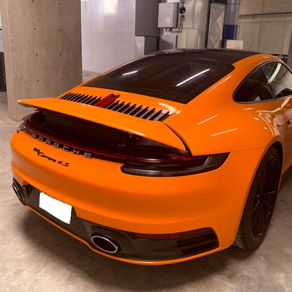 Porsche|High Gloss Orange Vinyl Wrap|Eowrap