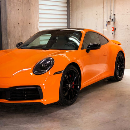 Porsche|High Gloss Orange Vinyl Wrap|Eowrap