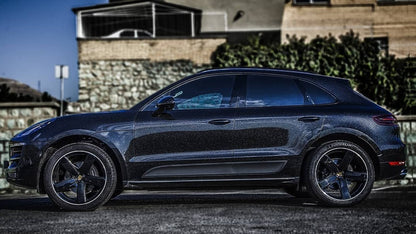 Porsche Macan|Glitter Metallic Spider Black Vinyl Wrap|Eowrap