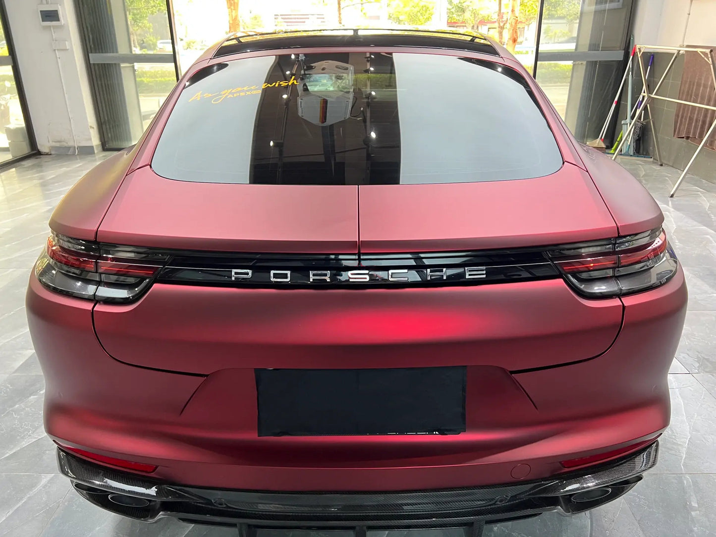 Porsche|Satin Chrome Romani Red Vinyl Wrap|Eowrap