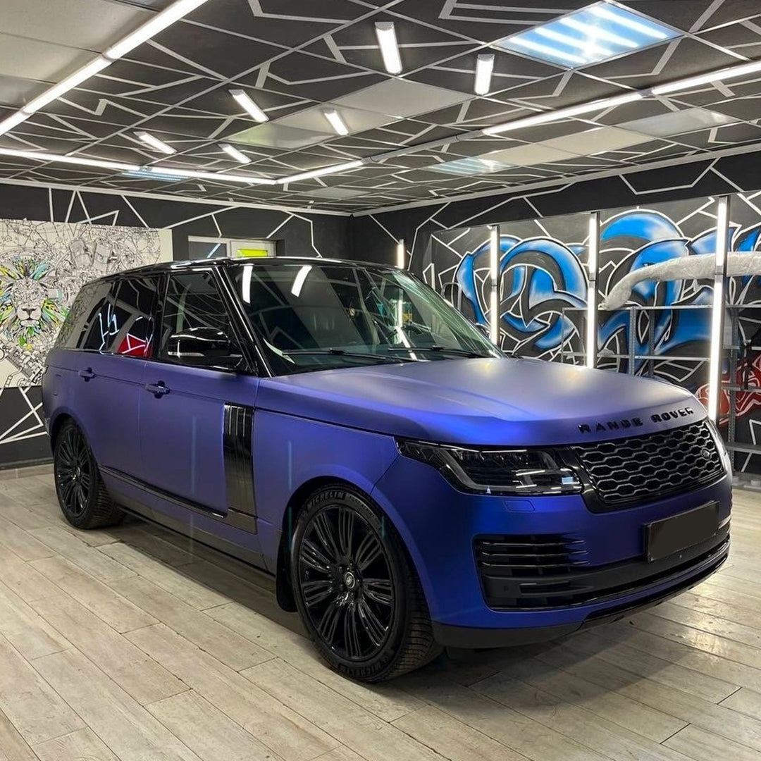 Range Rover|Satin Chrome Saint Patrick Blue Vinyl Wrap|Eowrap