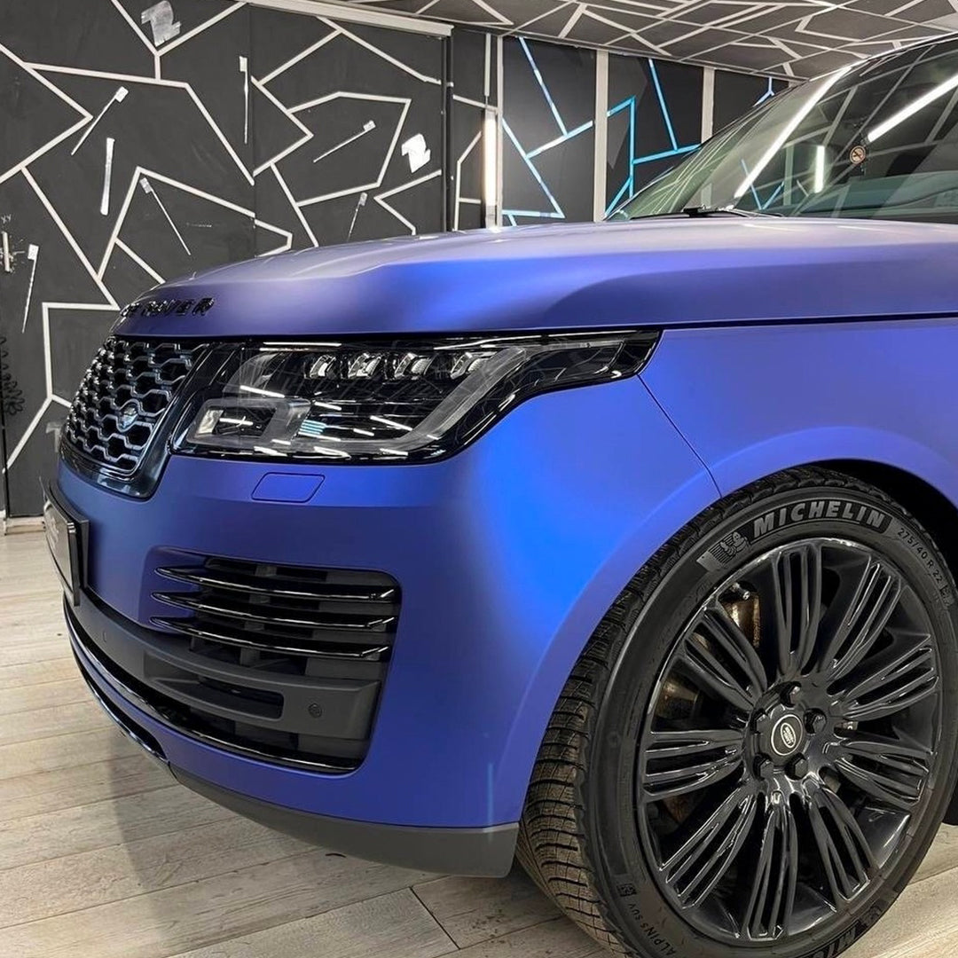 Matte Blue Vinyl Wrap Matte Grey Blue Shift Aura Vinyl