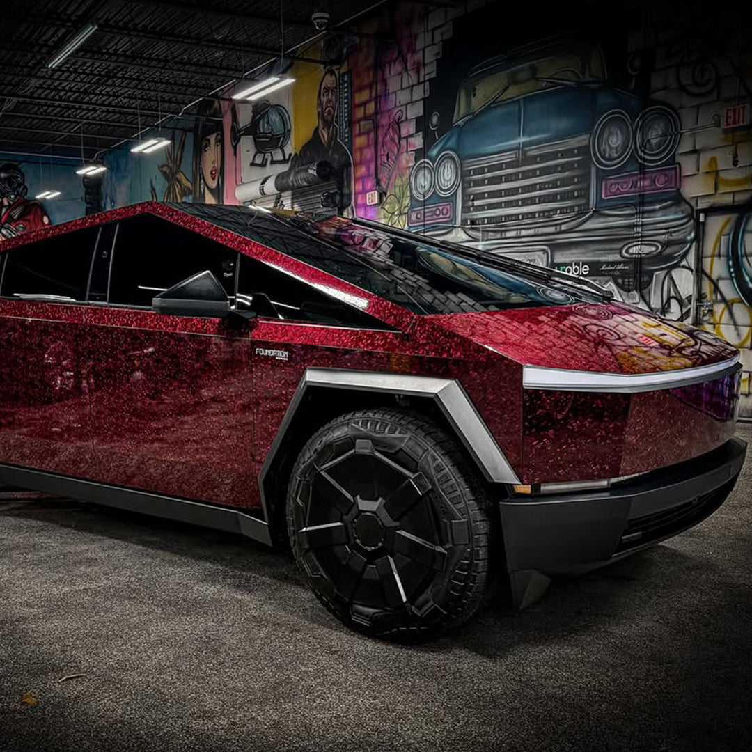 Red Forged Carbon Fiber Vinyl Wrap