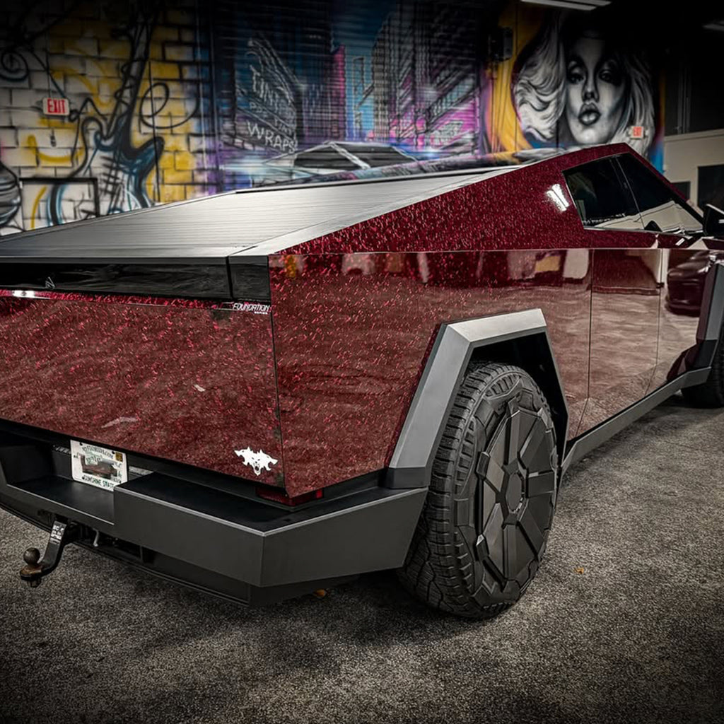 Red Forged Carbon Fiber Vinyl Wrap