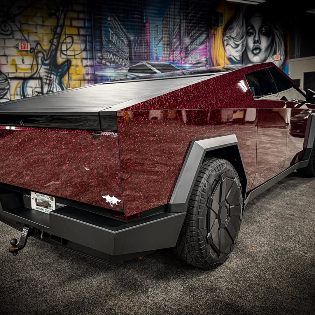 Red Forged Carbon Fiber Vinyl Wrap