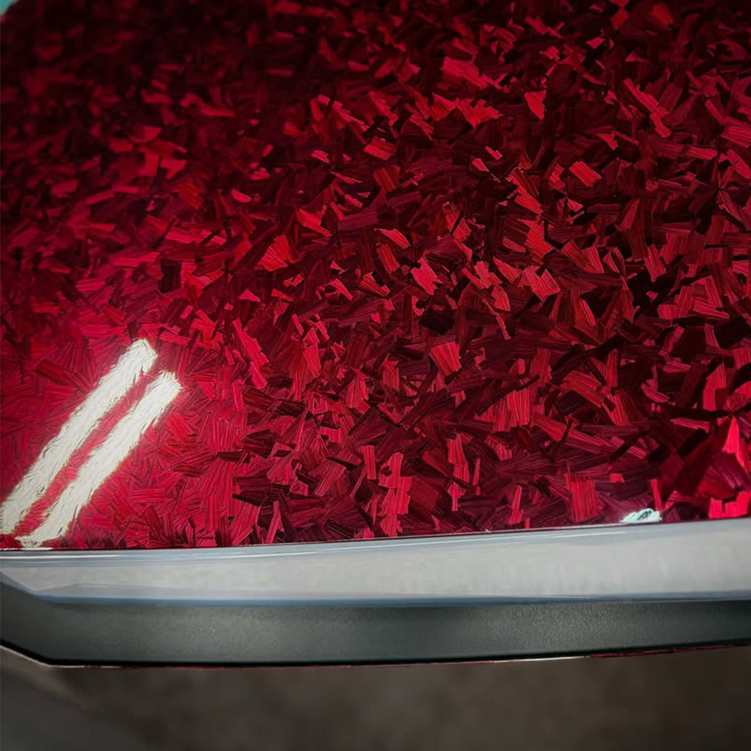 Red Forged Carbon Fiber Vinyl Wrap
