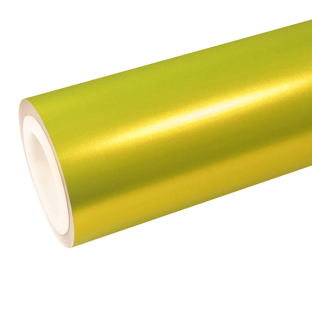 Satin Chrome Lemon Yellow Vinyl Wrap | Car Wrap Film | EOWRA – eowrap