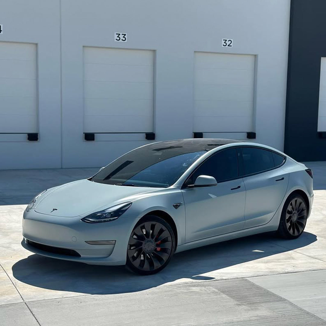 Satin Battleship Gray Vinyl Wrap