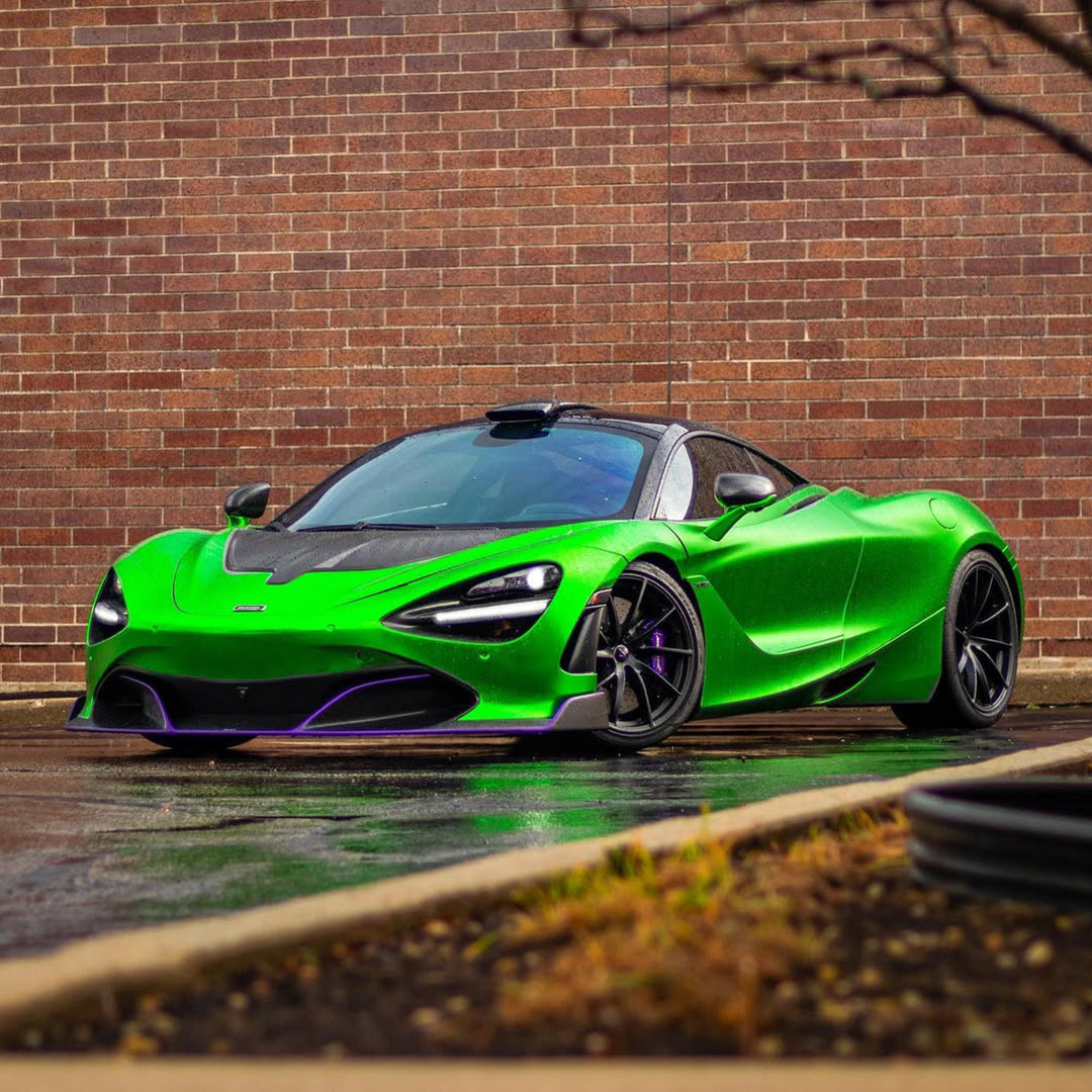 Satin Chrome Beast Green Vinyl Wrap