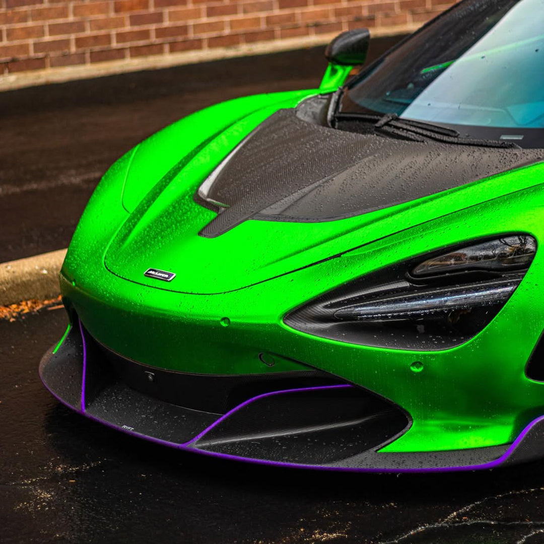 Satin Chrome Beast Green Vinyl Wrap