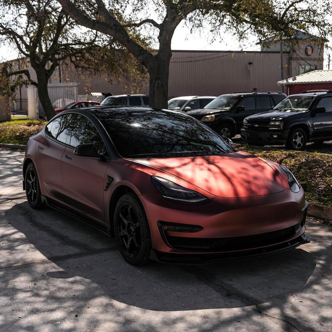 Satin Chrome Dragon Blood Vinyl Wrap