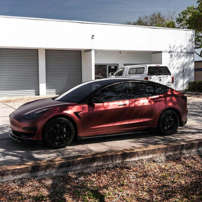 Satin Chrome Dragon Blood Vinyl Wrap