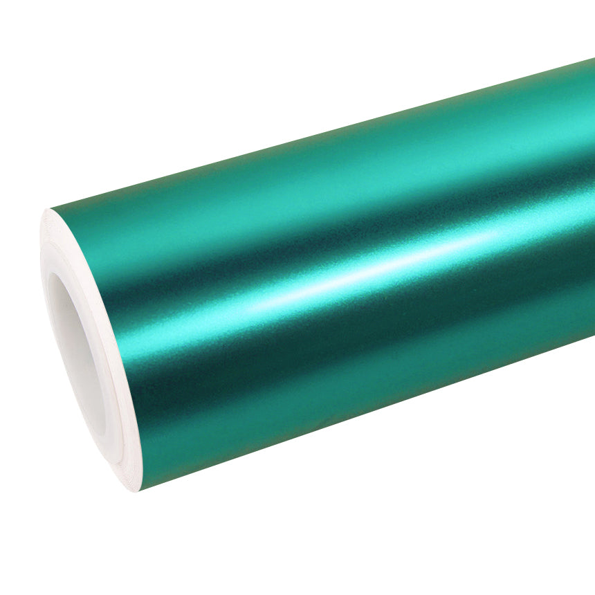 Satin Chrome Emerald Green Vinyl Wrap