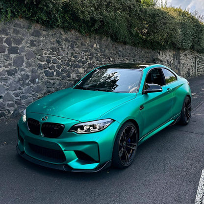 Satin Chrome Emerald Green Vinyl Wrap