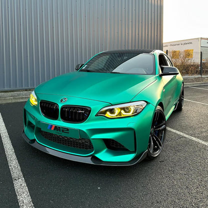 Satin Chrome Emerald Green Vinyl Wrap