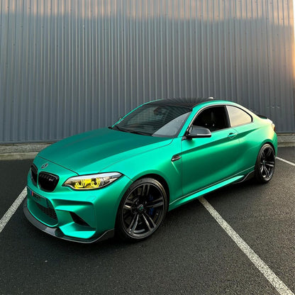 Satin Chrome Emerald Green Vinyl Wrap