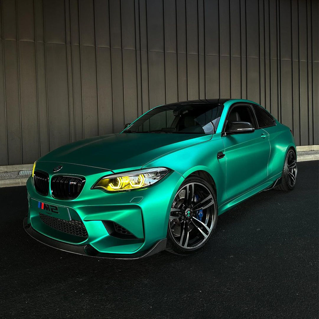 Satin Chrome Emerald Green Vinyl Wrap