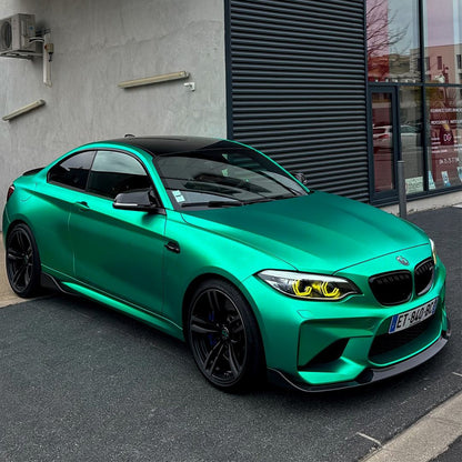 Satin Chrome Emerald Green Vinyl Wrap