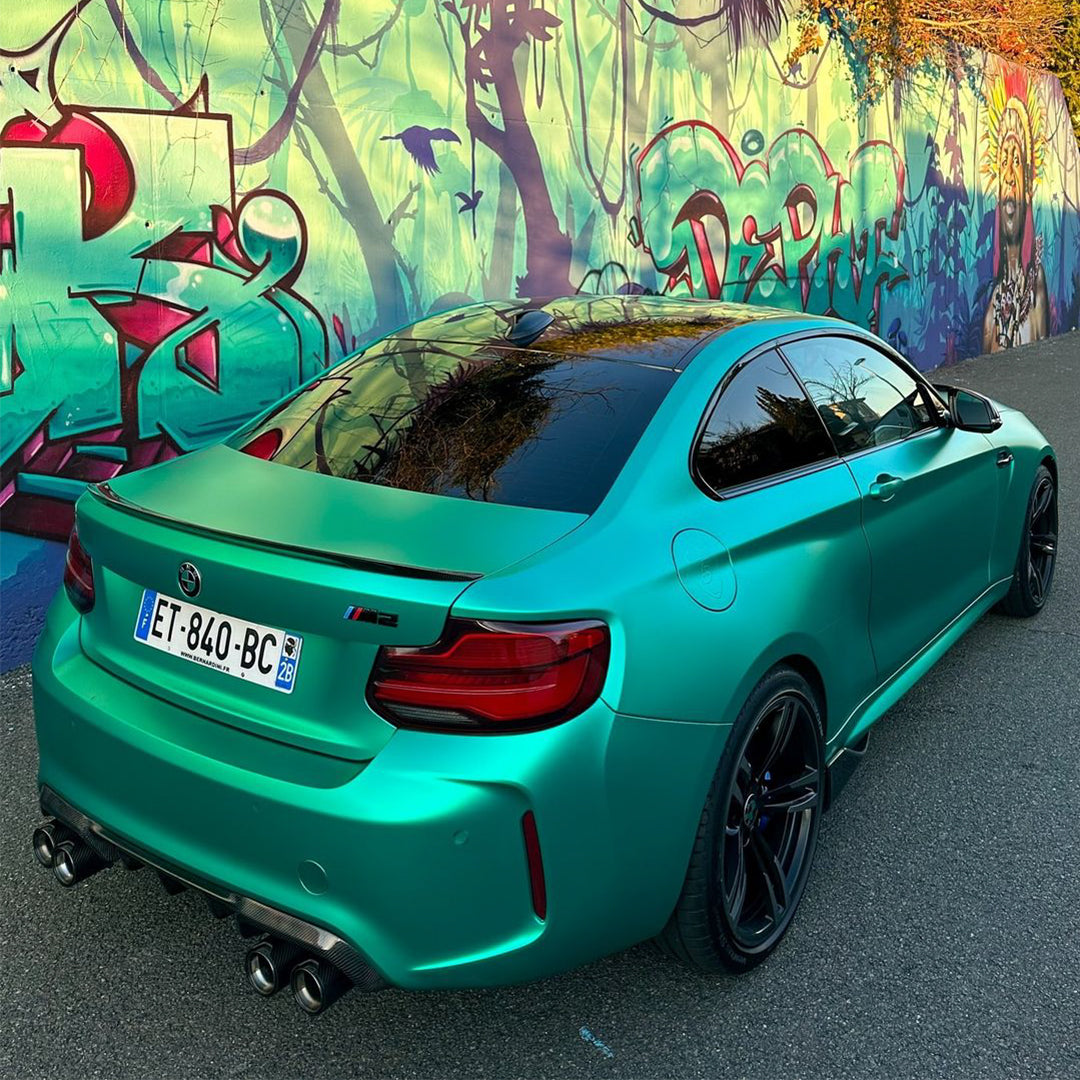 Satin Chrome Emerald Green Vinyl Wrap