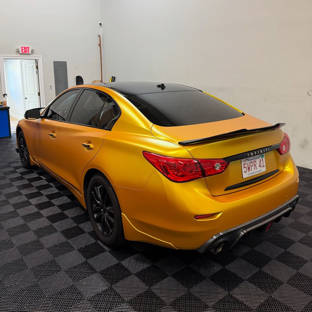 Satin Chrome Gold Vinyl Wrap