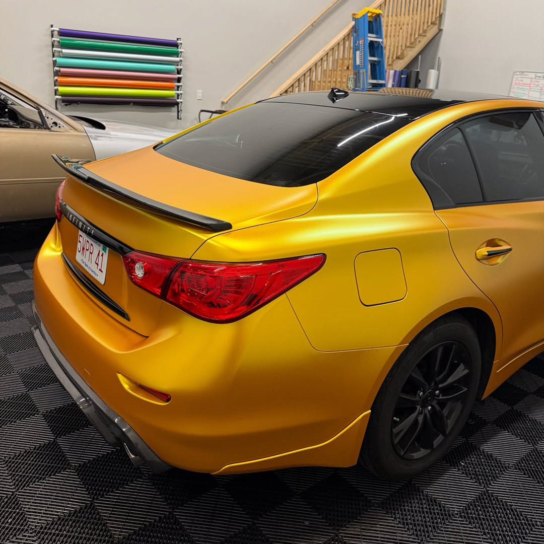Satin Chrome Gold Vinyl Wrap