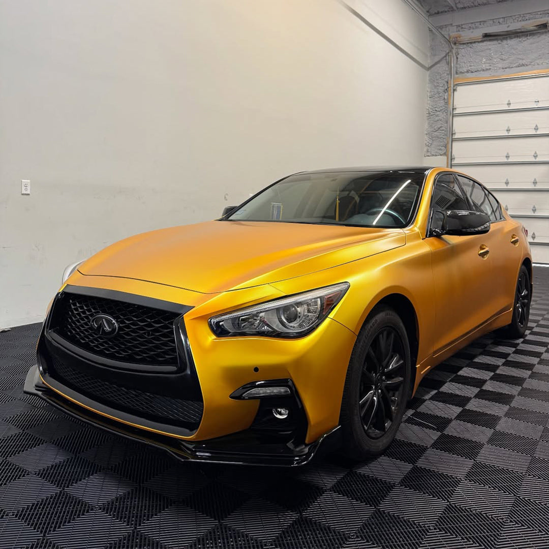 Satin Chrome Gold Vinyl Wrap