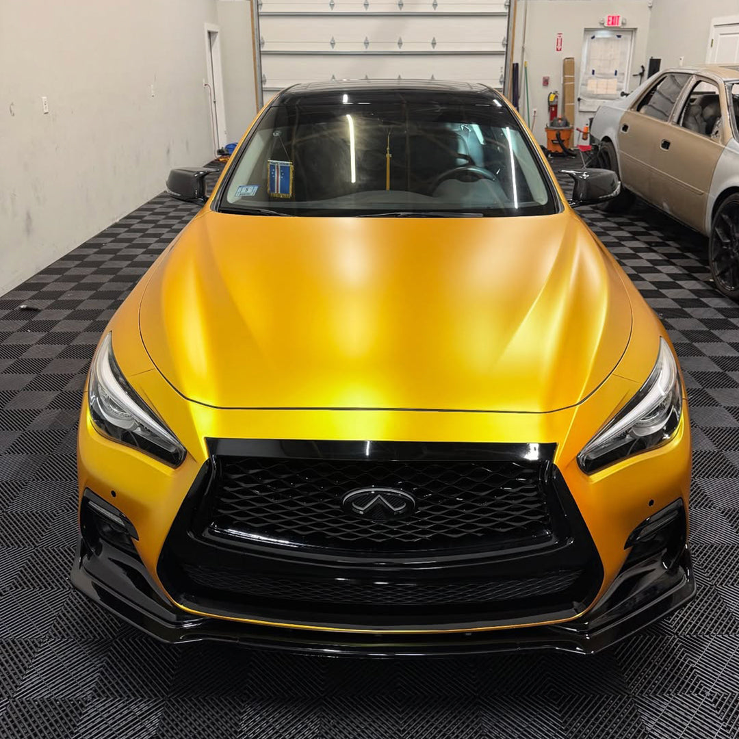 Satin Chrome Gold Vinyl Wrap