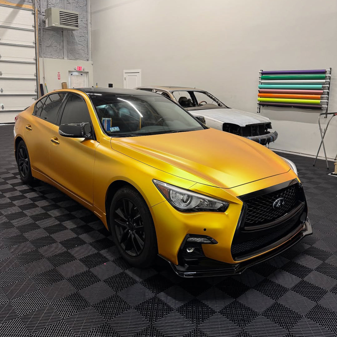 Satin Chrome Gold Vinyl Wrap