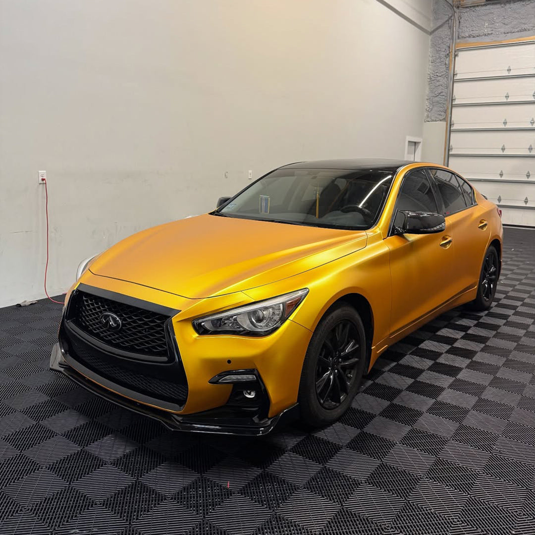 Satin Chrome Gold Vinyl Wrap