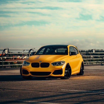 Satin Chrome Hornet Yellow Vinyl Wrap