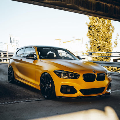 Satin Chrome Hornet Yellow Vinyl Wrap