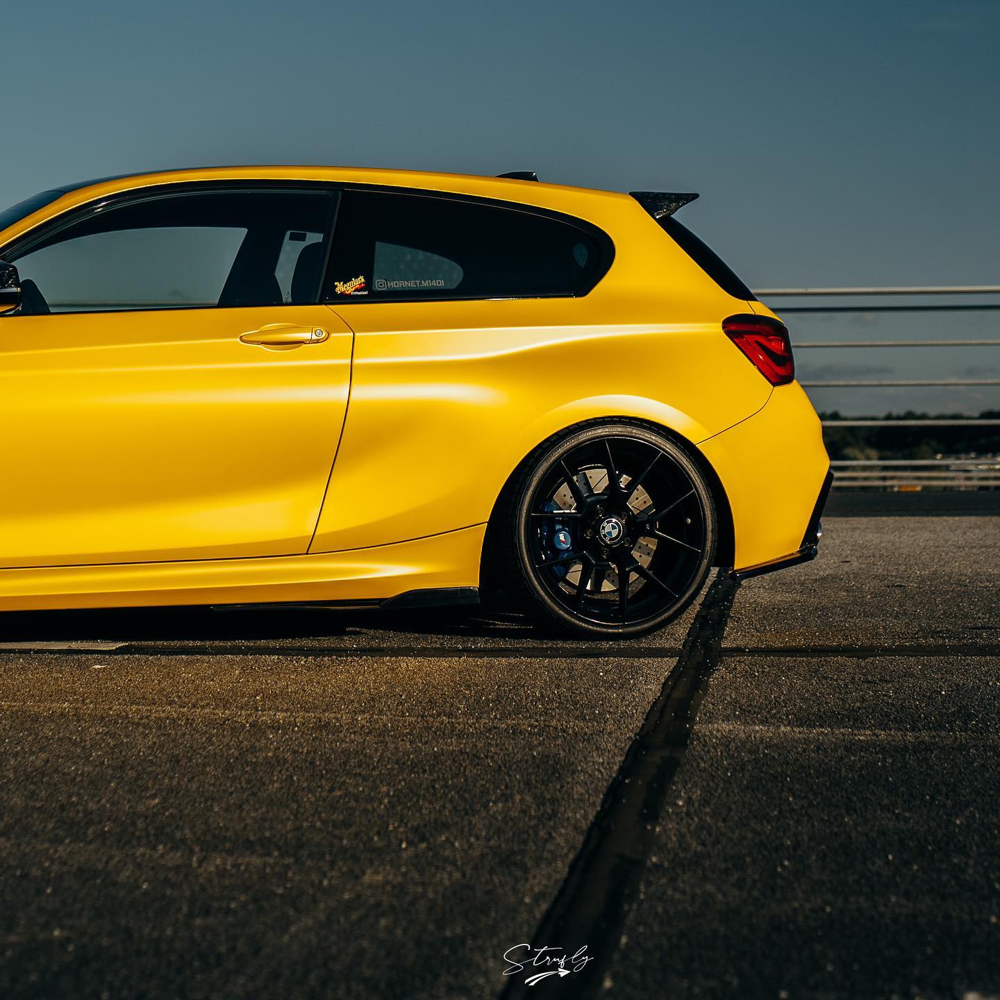 Satin Chrome Hornet Yellow Vinyl Wrap