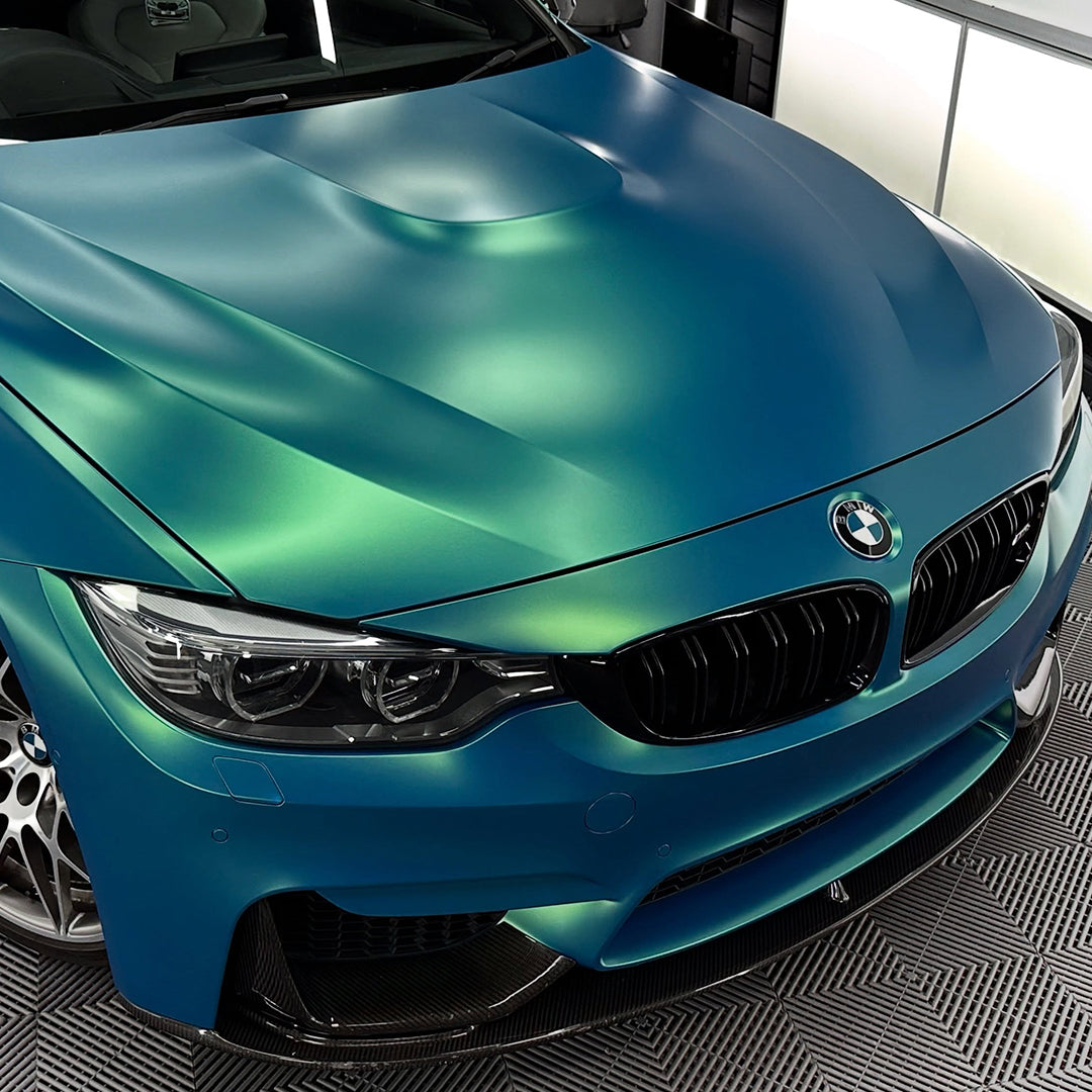 Satin Chrome Jewel Green Vinyl Wrap